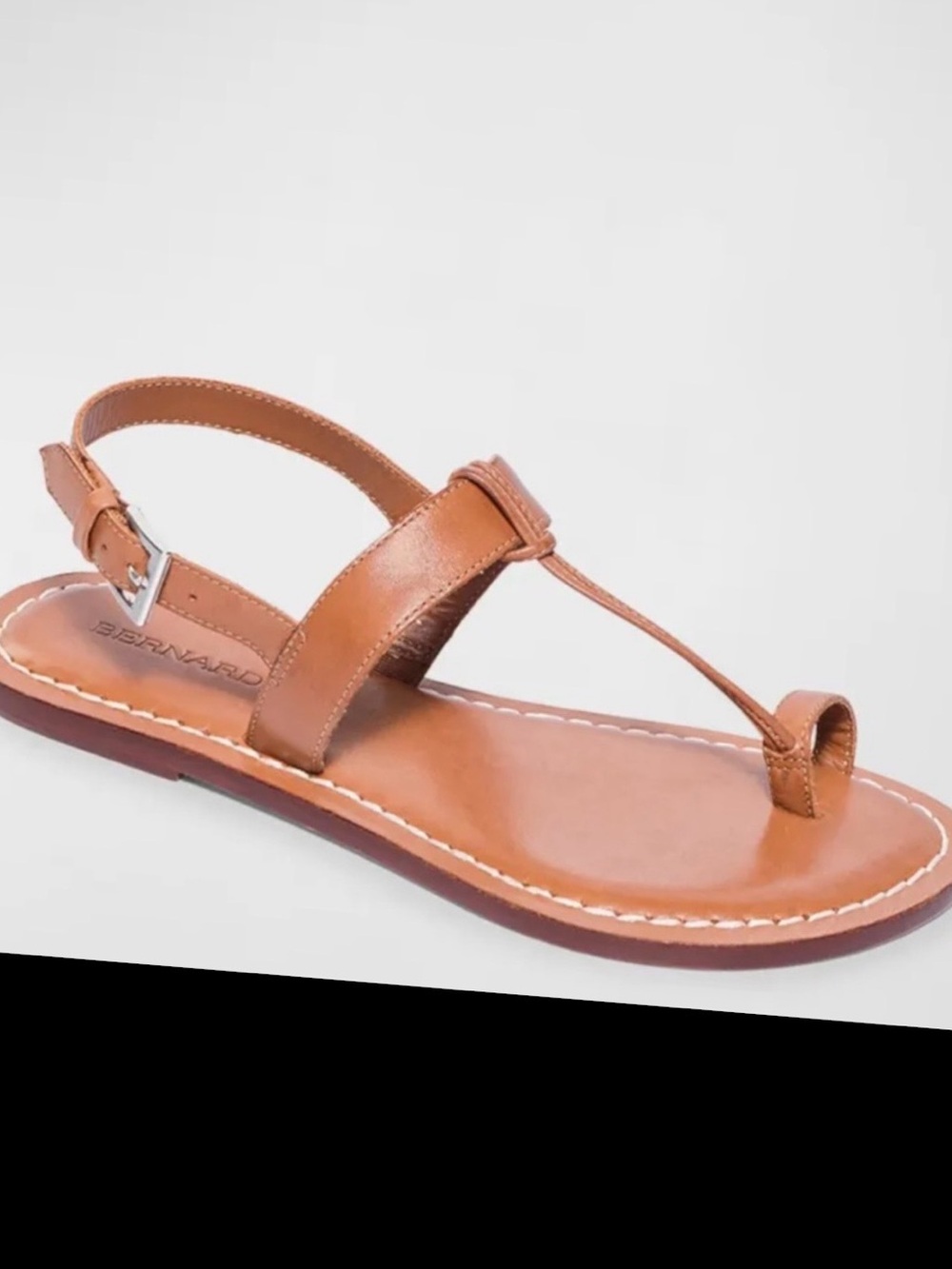 BERNARDO ~ Calfskin T-Strap Slingback Sandals - size 9